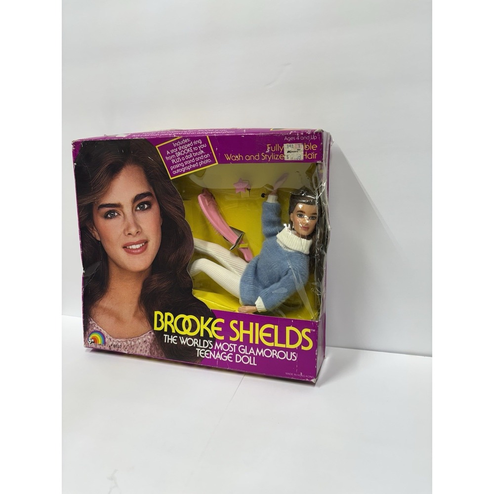 Vintage 1982 Brooke Shields Teenage Doll Fully Posable w/ Brush Ring LJN  #8833